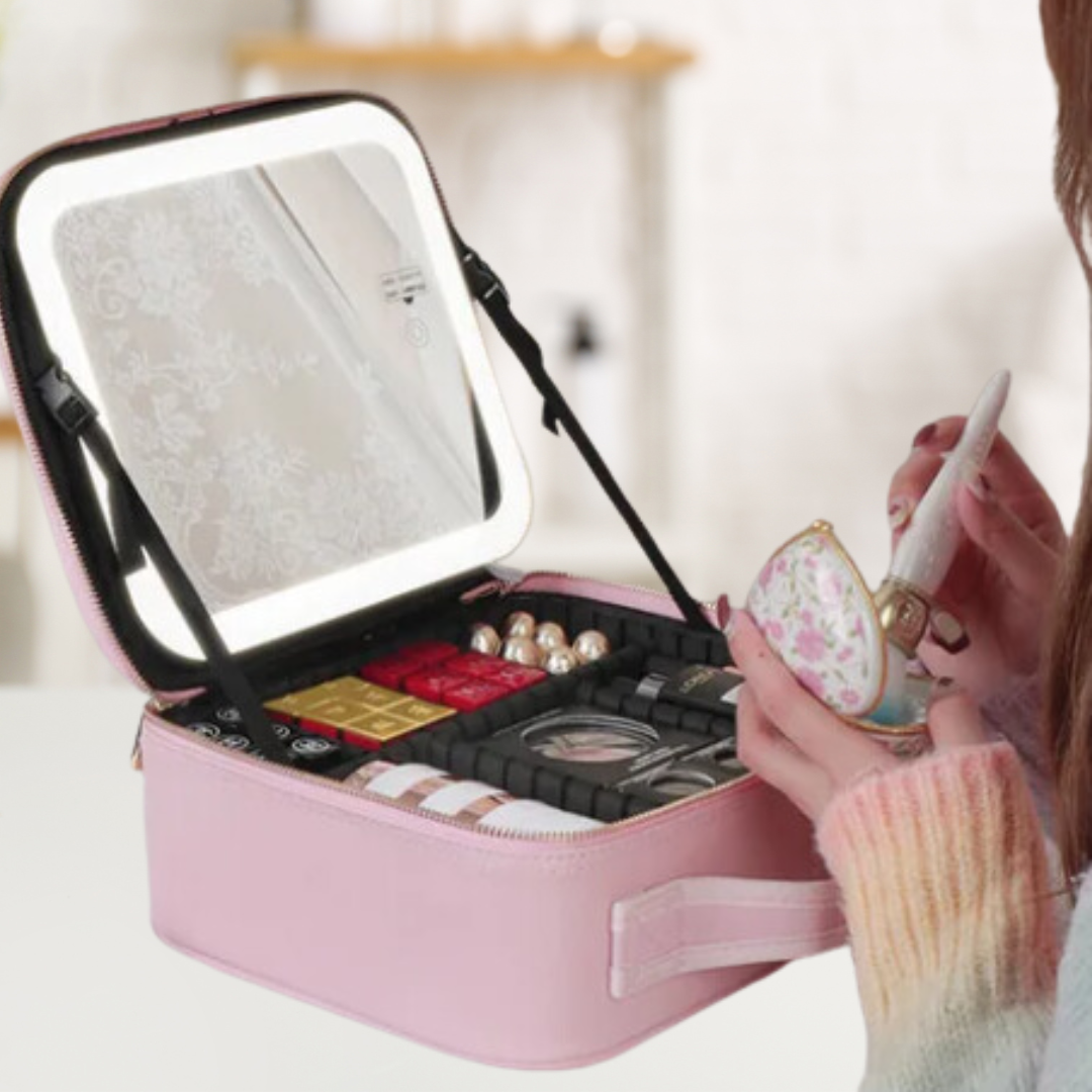Smart LED Makeup Bag With Mirror