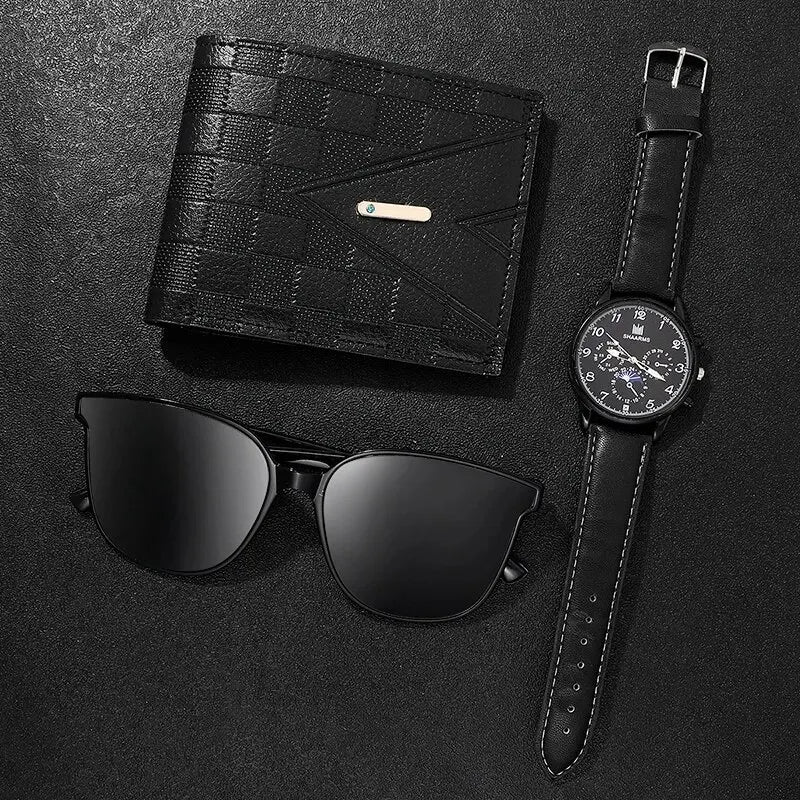 Luxury Mens Watch & Wallet Gift Set