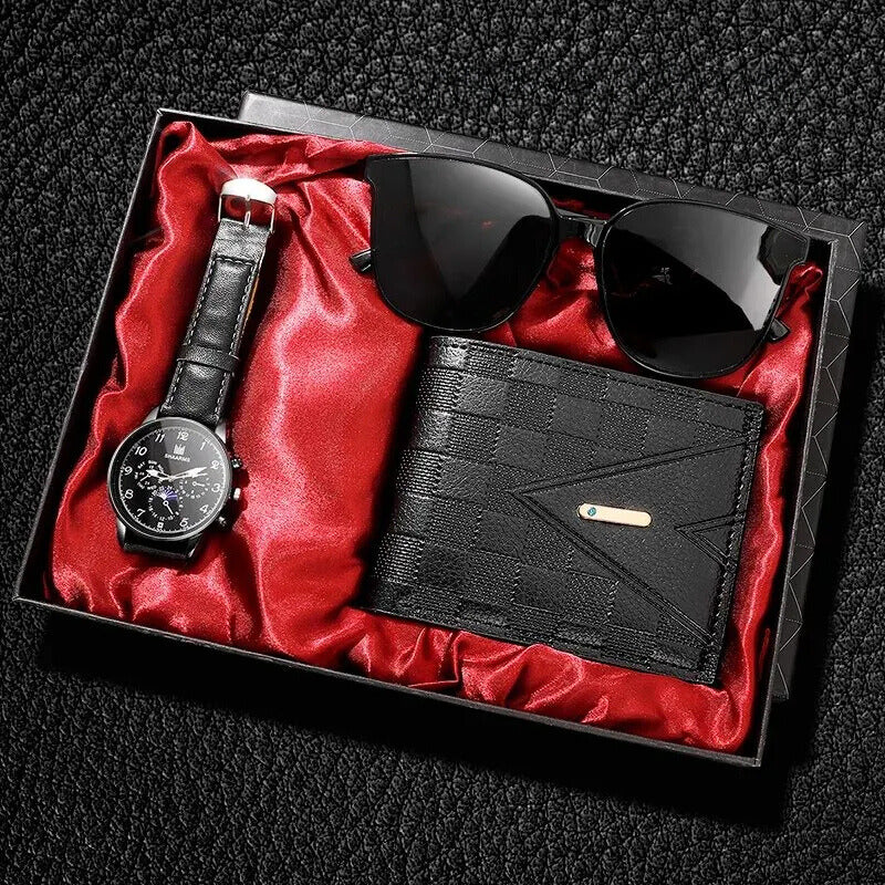 Luxury Mens Watch & Wallet Gift Set
