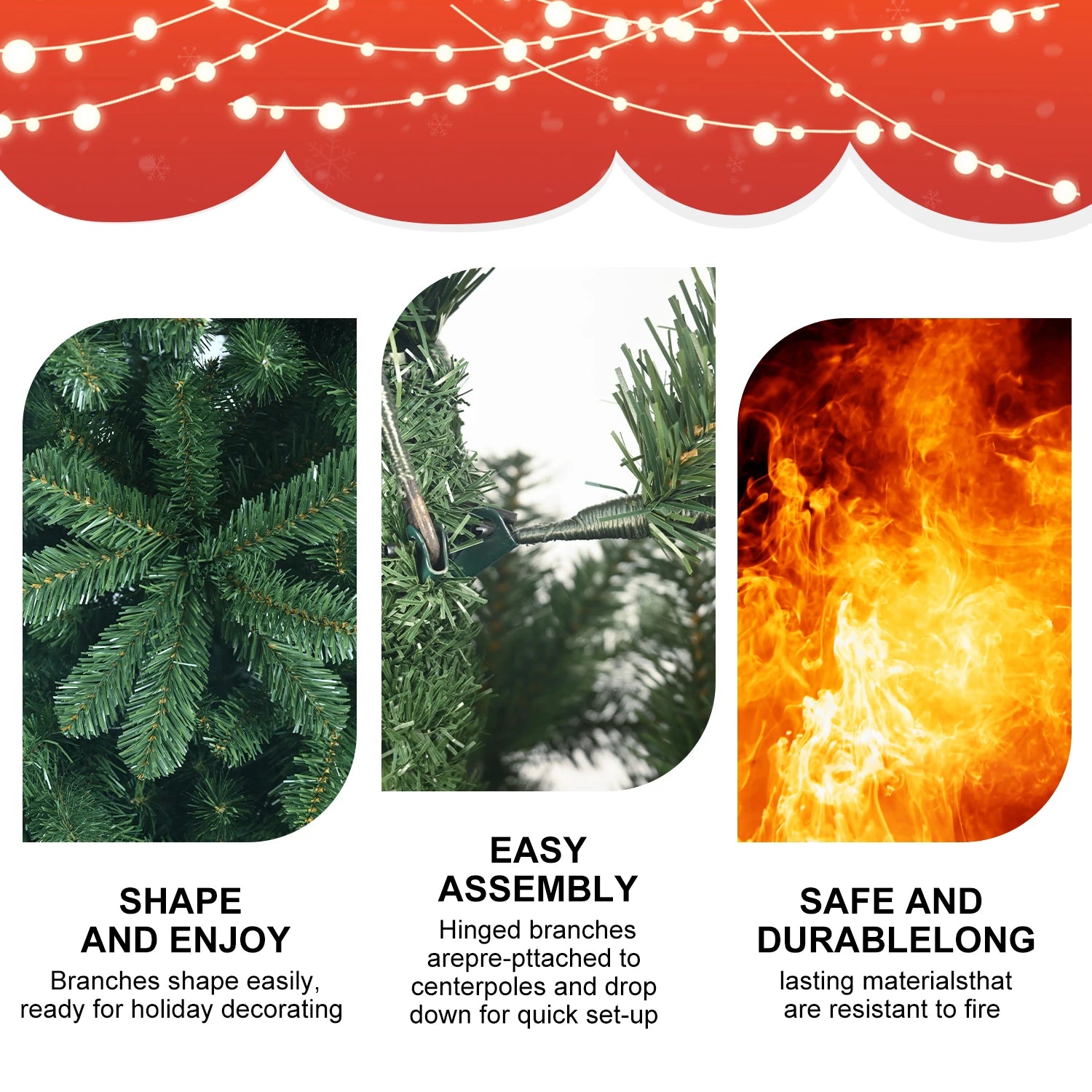 Effortless Auto-Open Artificial Christmas Tree