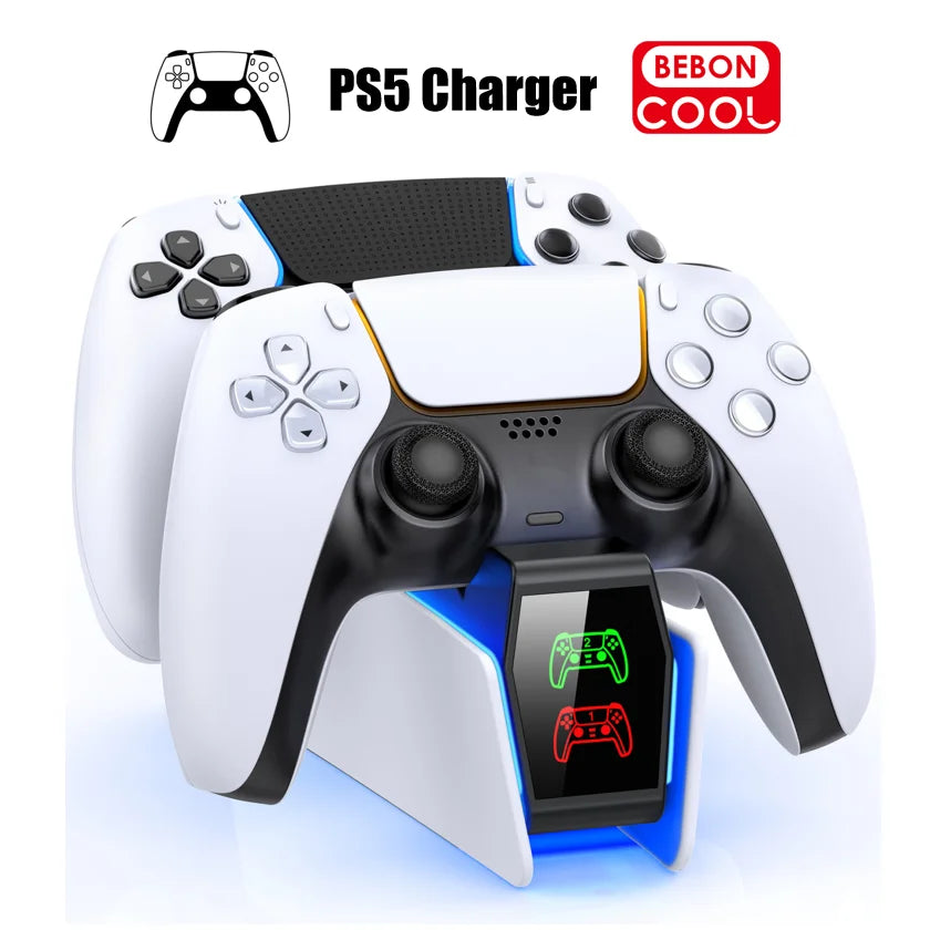 Enhanced RGB Charging Dock for PS5 Controllers