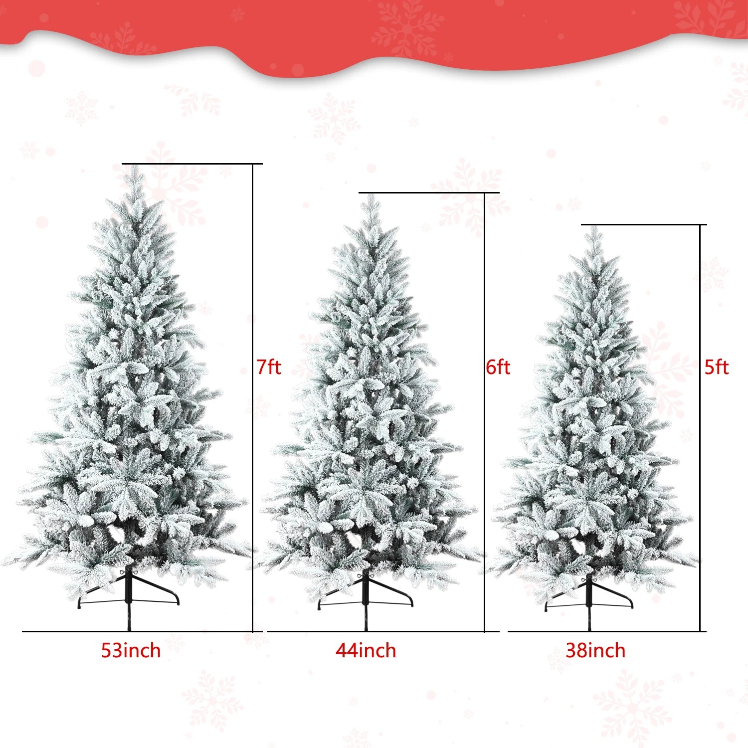 Elegant Flocked Artificial Christmas Tree