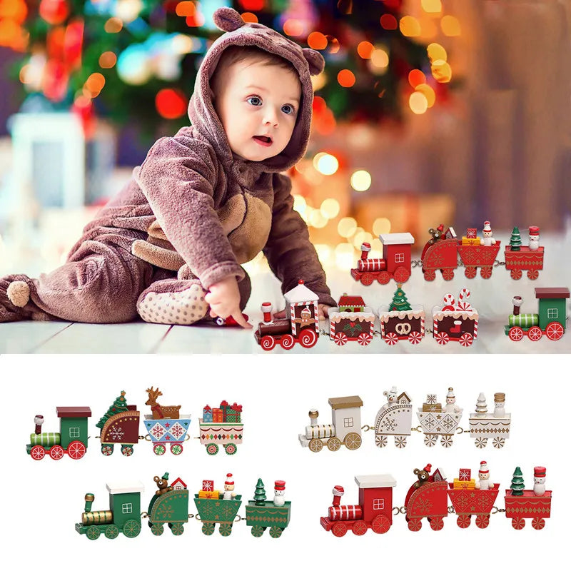 Vintage Wooden Christmas Train