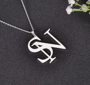Stylish Double Initials Necklace
