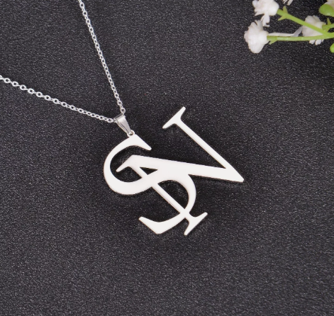 Stylish Double Initials Necklace