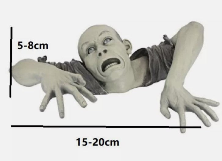 Terrifying Crawling Zombie Statue