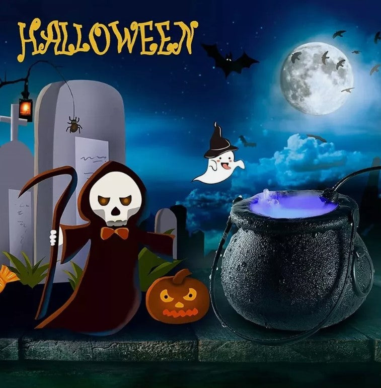 Mystical Halloween Witch Pot Smoke Cauldron