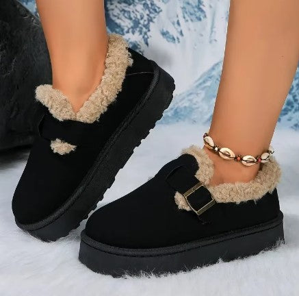 Luxury Women's Warm Winter Suede Shoes