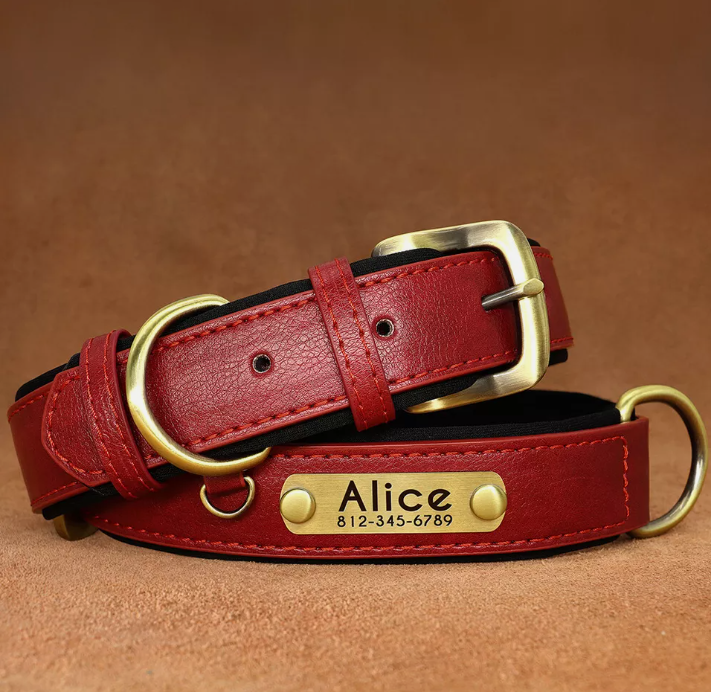 RoyalTag Personalised Leather Dog Collar