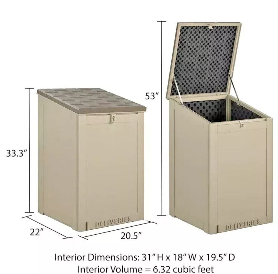 Large Waterproof Outdoor Delivery Box with Lid