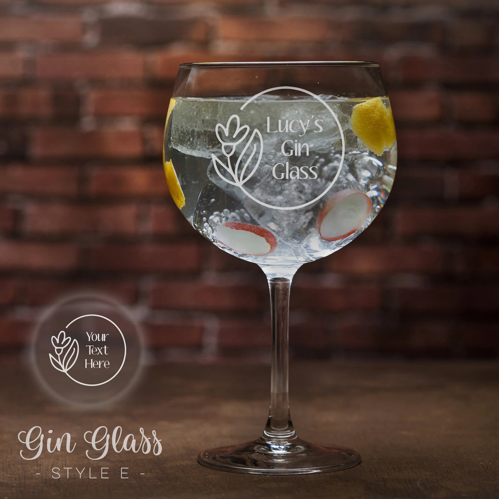 Personalised Gin Glass