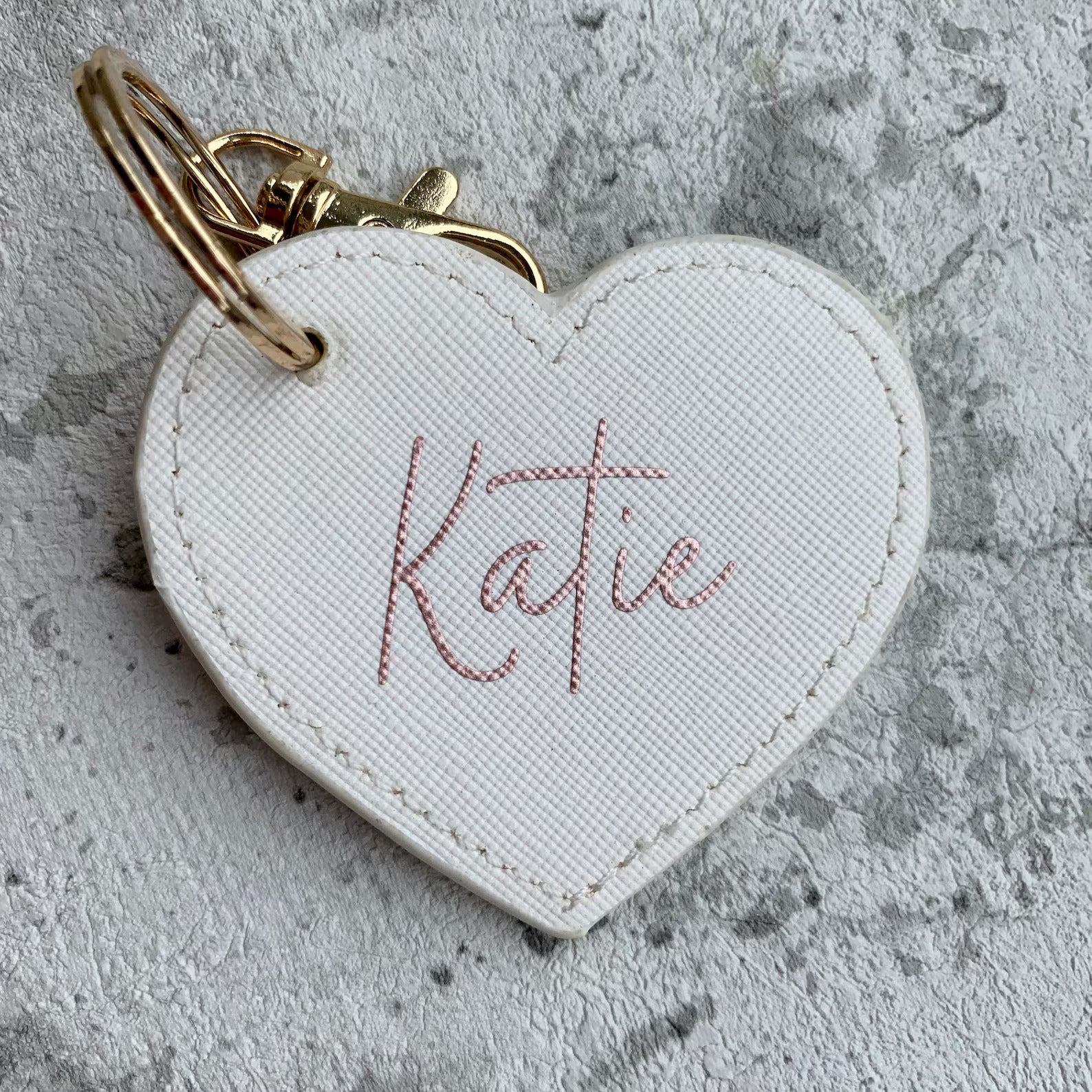 Personalised Heart Keyring