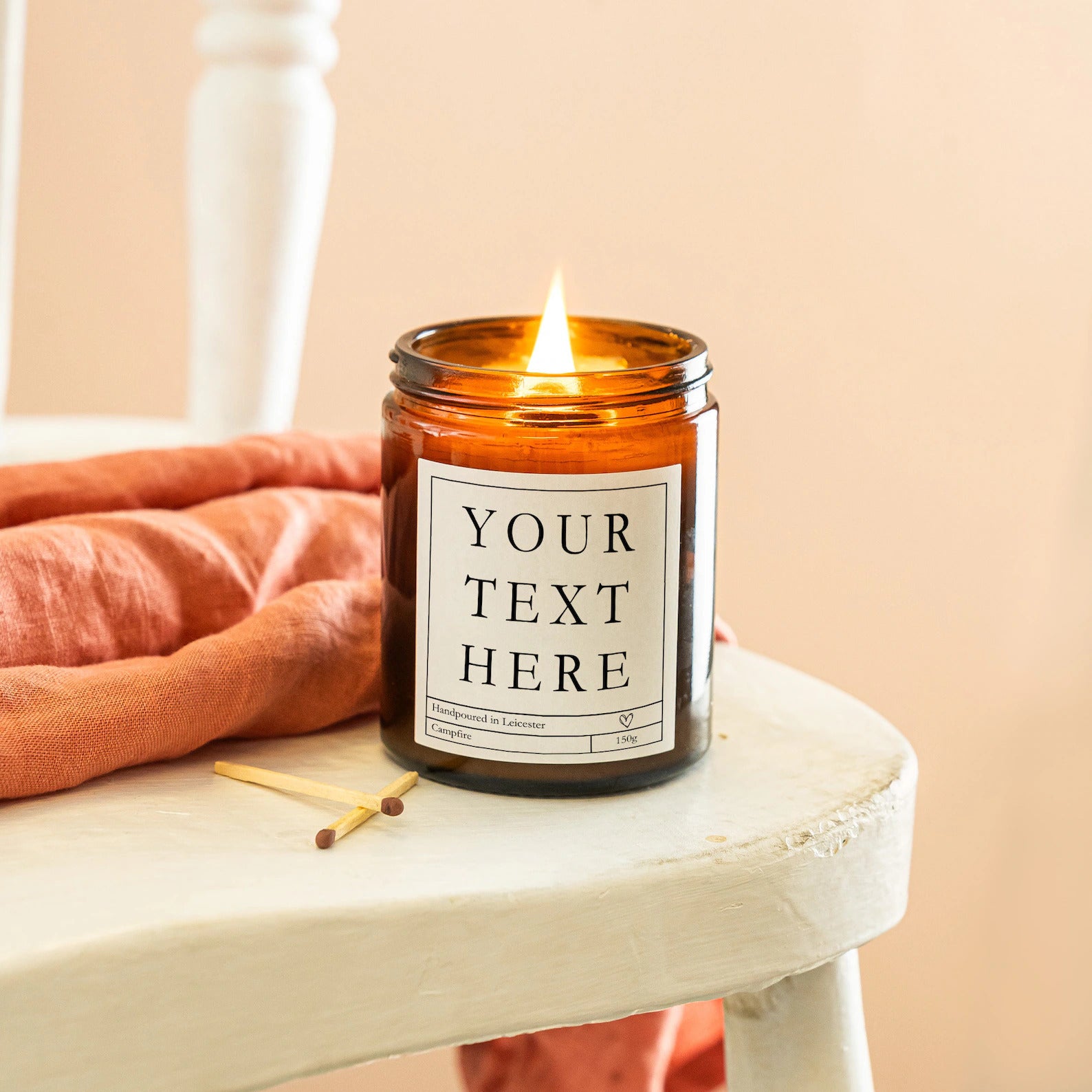 Personalised Text Candle Gift