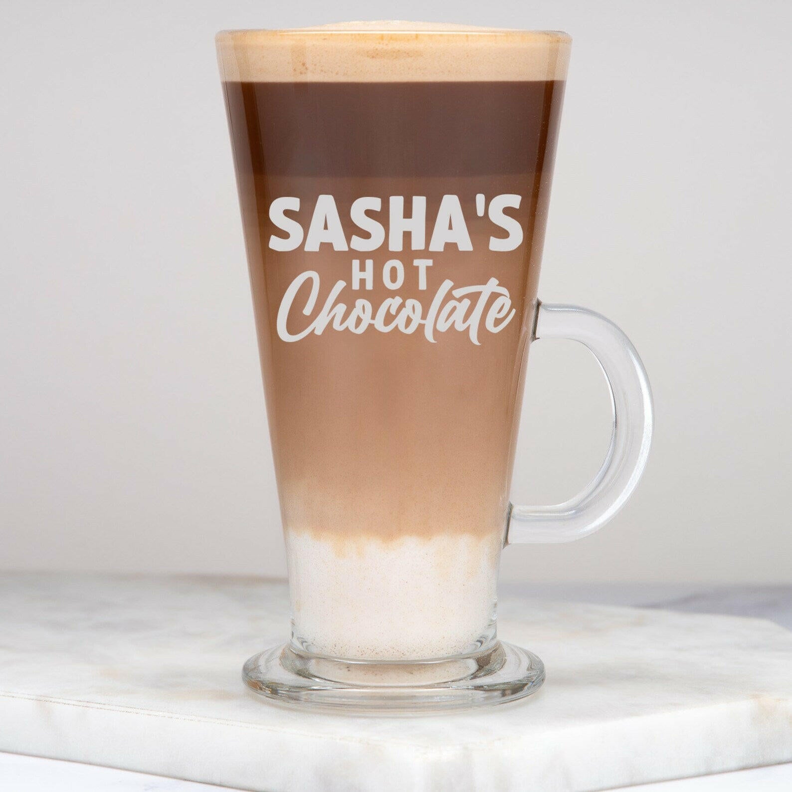 Personalised Latte Glass