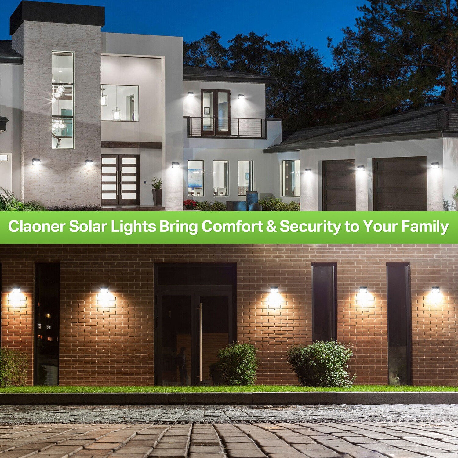 Security Solar Power Wall Light with 126 LED & PIR Motion Sensor