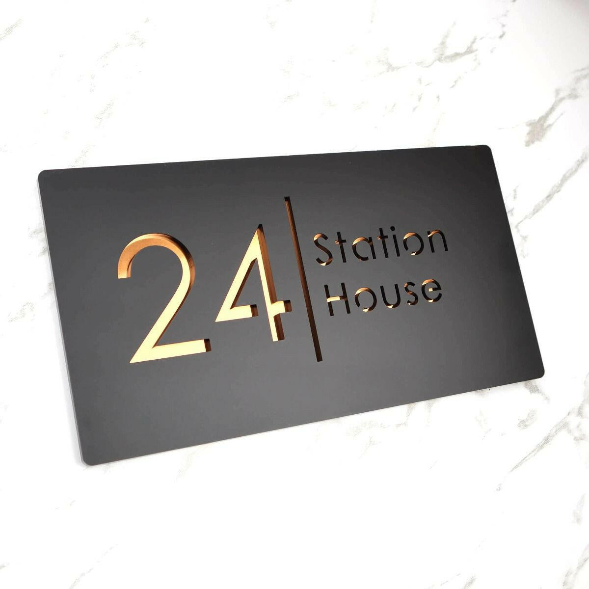 Anthracite Luxe Door Sign