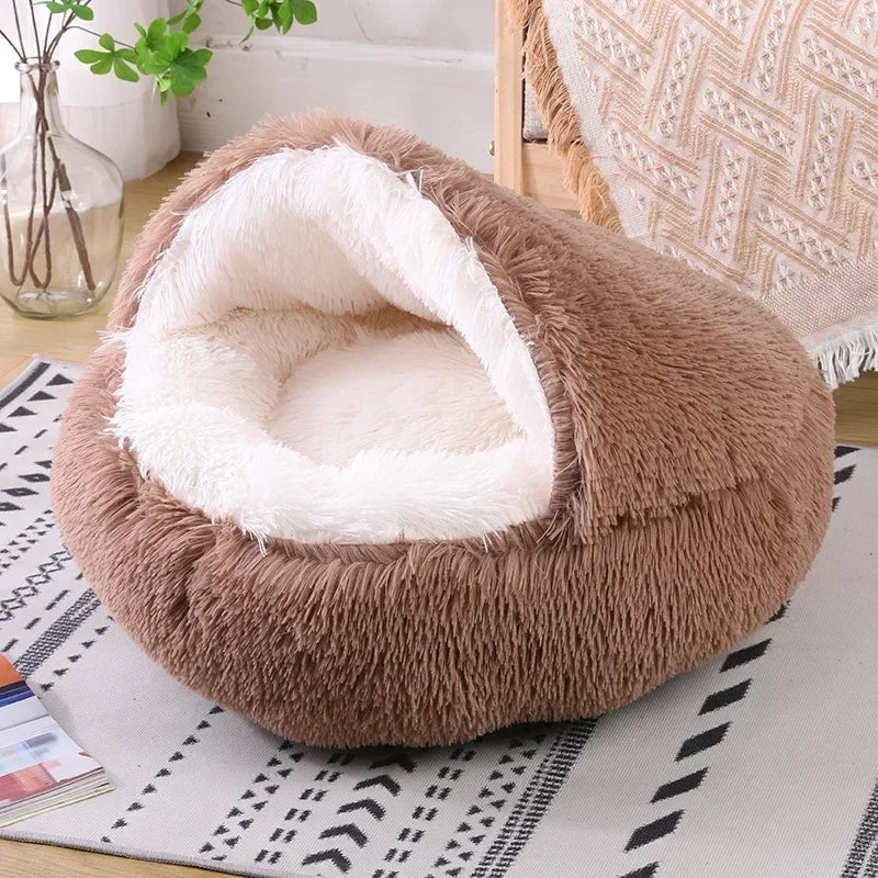 Cozy Plush Round Pet Bed