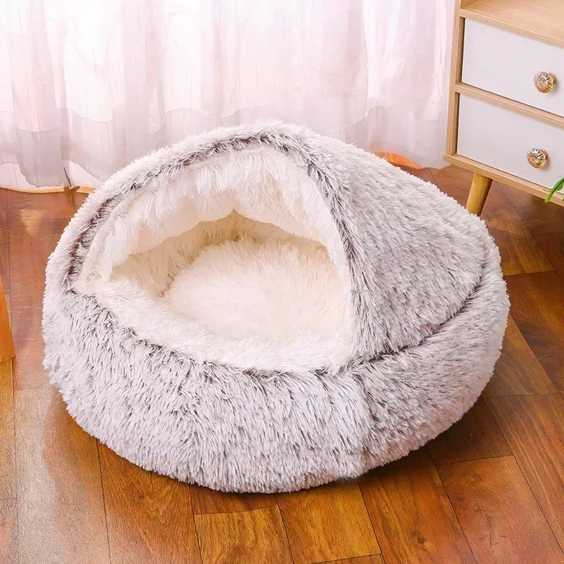 Cozy Plush Round Pet Bed