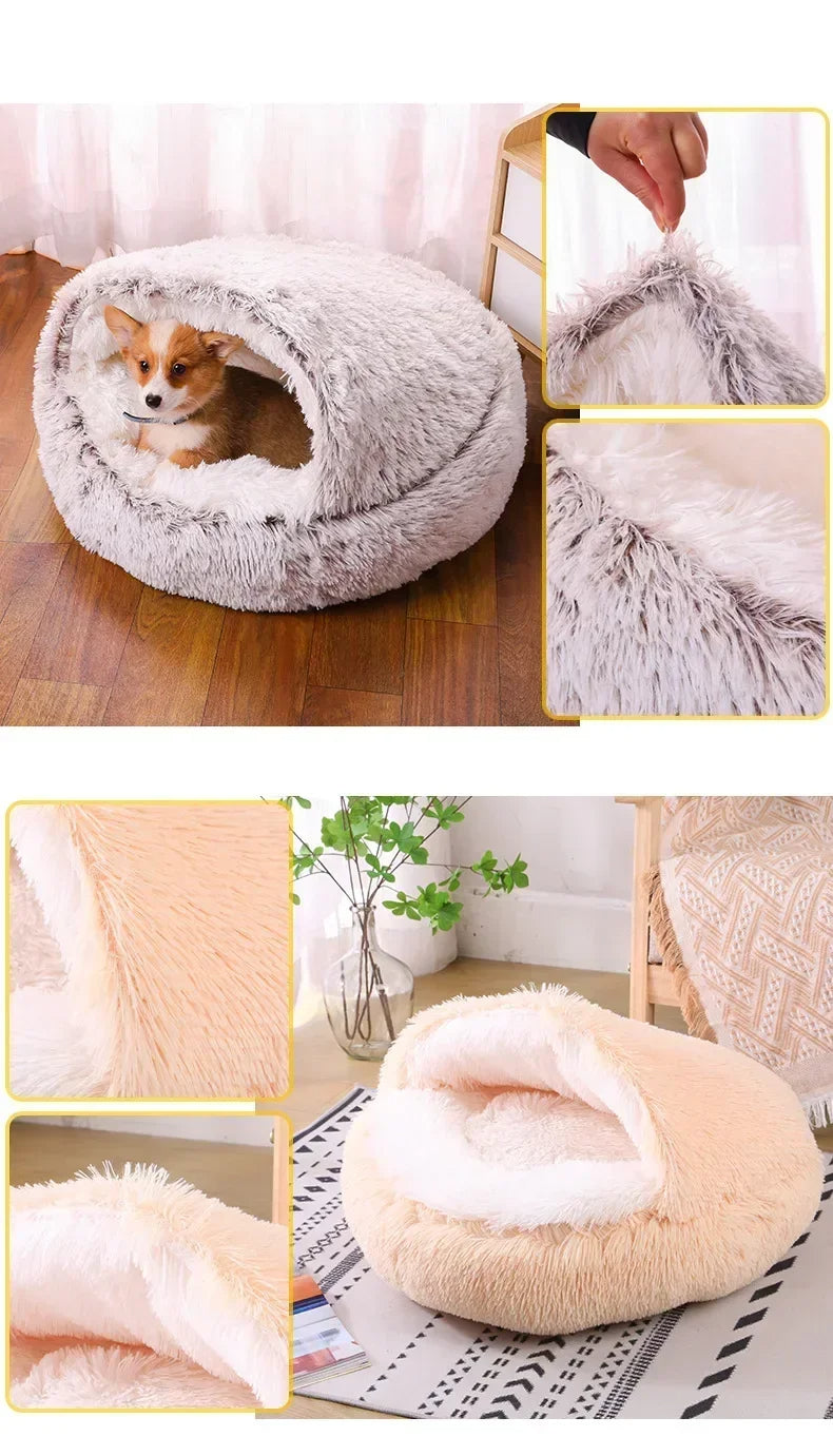 Cozy Plush Round Pet Bed