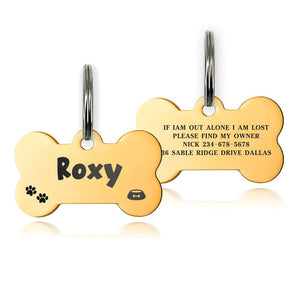 Elegant Personalised Dog Name Tags