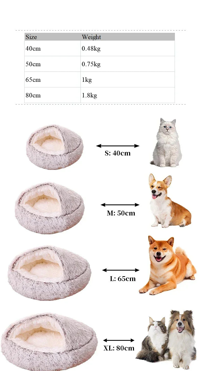 Cozy Plush Round Pet Bed