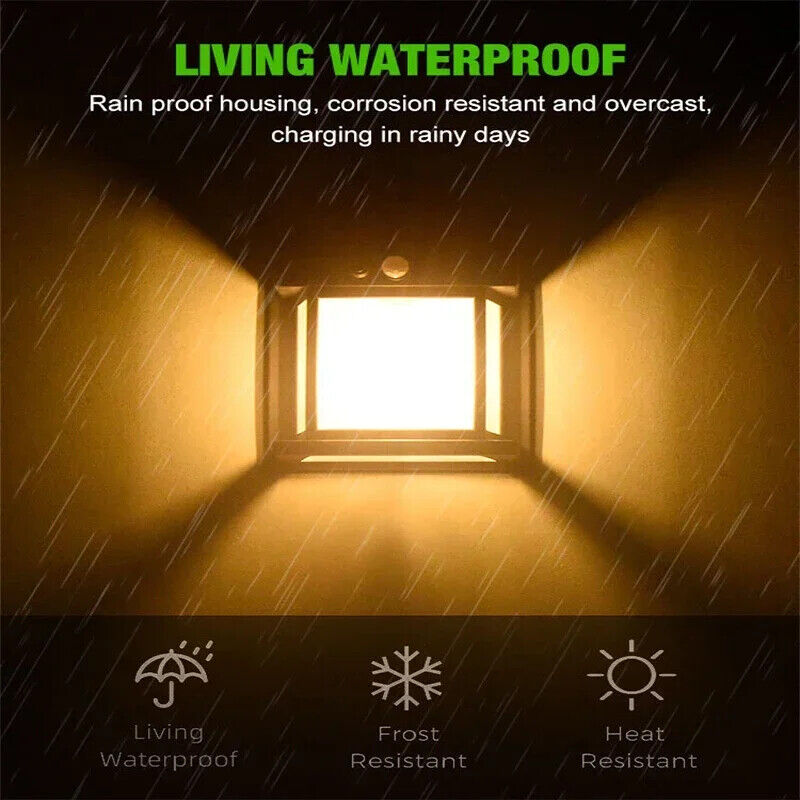 Solar Power Motion Sensor Outdoor Garden Lamp