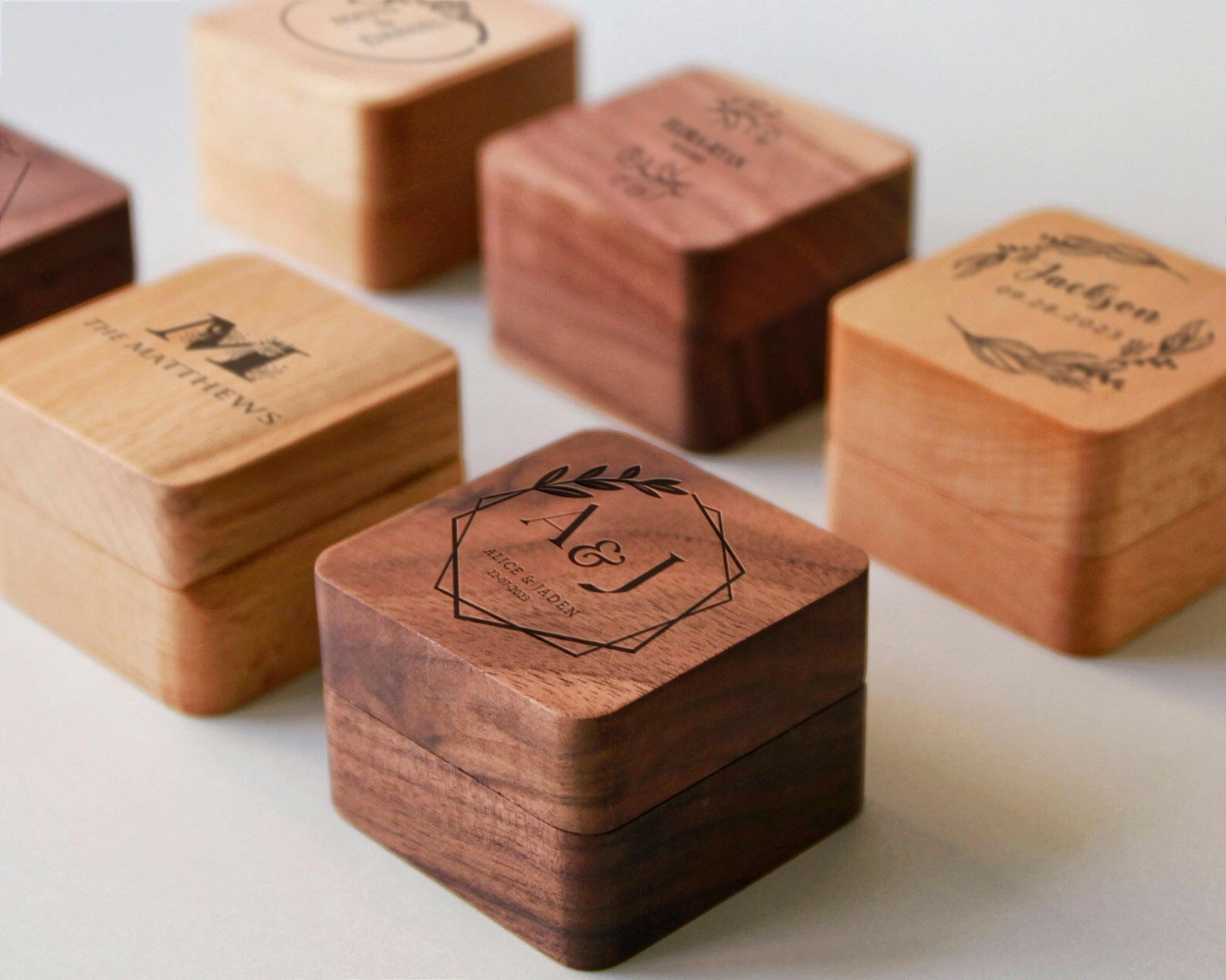 Personalised Engraved Engagement Ring Box